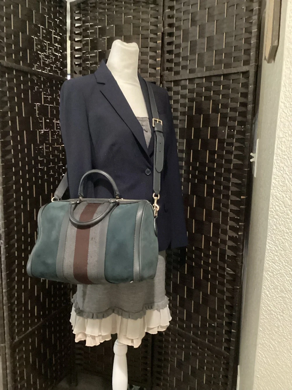 Green Gucci Suede Web Satchel Leather - Picture 16 of 16